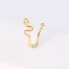 Argola de Nariz em U Moda Transfronteiriça Europeia e Americana com Clipe de Nariz de Diamante Estrela Coração Não Perfurante Olho de Demônio Argola Falsa para Nariz