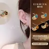 Aretes de Piedra Natural Turquesa para Mujer, Lujo Accesible Sentido de la Moda de Nicho, Aretes Retro Nuevos, Aretes Bai Detallados
