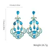 Pendientes vintage europeos y americanos de plata con colgantes de gota de agua y flor incrustados de diamantes, pendientes de lujo ligero de alta gama, accesorios de oreja exquisitos y versátiles para mujer