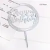 Una variedad de tarjetas de acrílico gruesas para pastel decoración de mesa de postres hermosa simple inglés feliz cumpleaños amor enchufe