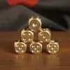 Dados Sólidos de Latão Mais Vendidos no Exterior, Dados Criativos na Cor de Cobre para Boates, Bares e Mahjong, Artesanato