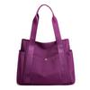 Bolsa de mão de tecido Oxford feminina 2022 nova moda elegante cor sólida grande capacidade multibolso bolsa de ombro de tecido de náilon elegante