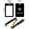 Futebol americano time clube rugby NFL cartão de identificação cartão para pendurar trabalho de exposição crachá porta-cartões cordão