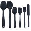 6 peças de silicone espátula conjunto silicone utensílios de cozinha ferramentas de panificação espátula creme espátula escova Amazon venda direta