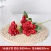 Orquídea Mariposa Artificial Arte Floral Boda Flores Falsas Arreglo de Boda Ramo Decoración Cubo de Bendición de Año Nuevo Rojo Decoración de Inserto