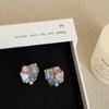 Aretes Geométricos de Cristal Colorido Diseñados para Mujeres Colorido Dopamina Dulce Fresco Moda Aretes Versátiles Aretes