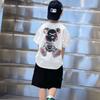 Uma variedade de algodão opcional marca maré meninos e meninas camiseta branca verão infantil médio e grande infantil manga curta camisa de fundo top