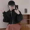 Chaqueta casual de otoño para mujer, versátil, adelgazante, corte holgado, estilo corto, chaqueta de béisbol, simple y elegante