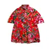 Verano 2024 nueva ropa transfronteriza para hombre talla grande camisa floral del noreste Amazon camisa casual de manga corta para hombre