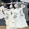 Regata com costas em rede respirável, estilo hot girl sexy, retalhos de algodão felpudo, costas nadador, para usar em saídas ou como base com bojos 3593