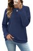 Sudaderas de Cuello Redondo para Mujer 2025 Suéter Holgado Camisa de Manga Larga a Cuadros Tops Suaves Ropa de Otoño para Dama