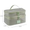 Bolsa de Cosméticos Transparente de Malla Transfronteriza Gran Capacidad Sentido Avanzado Clasificada Multicapa Bolsa Multifuncional para Cosméticos Mujeres Portátil