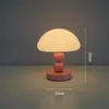 Lámpara de Mesa Estilo Crema Francés Muran Estilo Mediados de Siglo Lámpara de Mesita de Noche para Dormitorio Escandinava Cálida Protección para los Ojos Lámpara Hongo Gama Alta