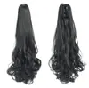 Peruca quente de comércio exterior peruca de rabo de cavalo feminino peruca de cabelo de fibra química perucas rabos de cavalo gancho cabelo longo cacheado rabo de cavalo