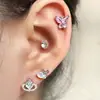 ¡56 Colores Swarovski! Clavo Explosivo Huazi para Hueso del Oído Acero de Titanio Clavo Coclear Suela Retorcida Plana