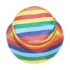Sombrero de Sol de Verano Nuevo de Temu Shein Transfronterizo Sombrero de Pescador Rayado Arcoíris Colorido para Festival Europeo y Americano Venta al por Mayor para Hombres y Mujeres