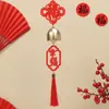 Sino de Vento de Natal e Ano Novo Pingente de Bênção de Madeira DIY Sino de Cobre Puro e Acessórios Campainha de Porta Peças de Sino de Vento Lote