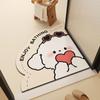 Tapete de banheiro fofo de urso, tapete antiderrapante de banheiro com formato especial, tapete absorvente para porta de banheiro, tapete antiderrapante para chuveiro