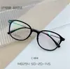 Armazón de gafas redondo grande de semi-titanio ultraligero para hombre y mujer armazón de gafas simple armazón de gafas de TR color verde olivo M8294