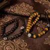 Directamente del fabricante: Pulsera Ajustable de Palosanto Vintage, Sencilla de Madera Natural Estilo Chino, Pulsera Versátil para Pareja