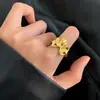 Elegante Francés, Lujo Ligero, Gama Alta, Temperamento Dulce, Anillo Abierto con Lazo, Diseño de Nicho, Joyería de Mano Personalizada para Mujeres