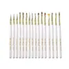 Venta Directa de Fábrica de 16 Plumas para Uñas al por Mayor Plumas de Pintura Estilo Japonés Plumas de Tallado Plumas de Pétalos Plumas Degradadas Plumas de Delineado Ultra Finas