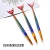 Set de Plumas para Uñas Transfronterizo con Barras Electroplateadas, Barras de Lentejuelas, Barras de Taladro, Barras Roscadas, Pintura de Cola de Pez en Oro Rosa y Plumas para Dibujar Líneas