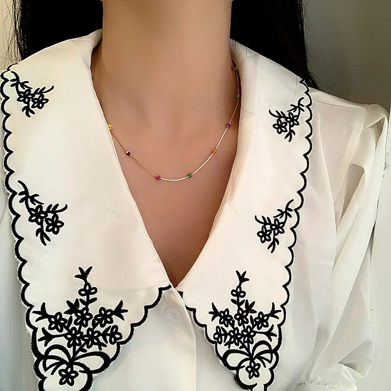 彩色珠子项链