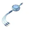 Cable de Datos Retráctil de Carga Rápida Tres en Uno 100W, Adecuado para Apple, Huawei y Android, con Logo Personalizable