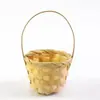 Mini Cesta de Mimbre, Cesta Pequeña, Cesta de Juguetes, Cesta Decorativa de Mimbre para Micro Paisajismo, Cesta Portátil Extra Pequeña