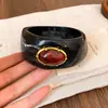 Pulsera Geométrica de Acrílico de Resina Brazalete Estilo Vintage Retro para Mujer Nicho Sentido de Diseño Único Joyería para la Mano