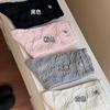 Meias Antiderrapantes Respiráveis Confortáveis Kt Cat para Mulheres Meias de Renda Largas com Pingente de Desenho Animado Fofas Japonesas Meias de Meia-Panturrilha para Primavera e Outono