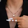 Collar de Perlas Sencillo Estilo Coreano Pendientes para Mujer Versátil para Ir al Trabajo Ol Elegantes Pendientes Chapados en Oro Pendientes al por Mayor