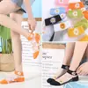 Calcetines de Mujer para Primavera y Verano, Calcetines Cortos de Seda de Cristal, Margaritas Pequeñas de Seda de Hielo, Estilo Celebridad de Internet, Calcetines Tipo Barco de Cristal, Antidesgarros Finos Estilo Japonés