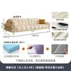 TongYute Nubes de Caramelo de Leche Sofá de Cuero Estilo Crema Sala de Estar Celebridad de Internet Lujo Ligero Tecla de Piano Capa Superior Sofá de Cuero