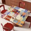 Mantel Cuadrado Estilo Americano, Lavable, Impermeable, Resistente al Aceite, Mantel Protector para Mesa Cuadrada, Lujo Ligero, Sensación de Alta Gama, Mantel de los Ocho Inmortales
