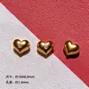 Accesorios DIY de Plata S925 Chapada en Oro Color Durazno con Colgantes de la Serie Corazón Incrustados de Diamantes, Accesorios de Alta Gama para Pulseras y Collares, Cuentas Separadoras