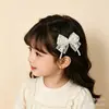 Pinza para el pelo con lazo de perlas y encaje estilo coreano para niñas, pinza lateral Lolita, pinza superior de princesa, pinza para la parte trasera de la cabeza, accesorio para el cabello para niños