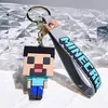 Novo Pingente Chaveiro de Plástico Macio Minecraft Mc Chaveiro Pingente de Carro Boneco Desenho Animado Pvc
