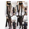 Leggings transparentes transfronterizos, talla grande europea y americana, de una sola pieza, ajustados, estilo nuevo, superventas de Amazon, forrados de polar, pantimedias sin costuras