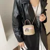 Bolso de hombro de moda nuevo de otoño 2026 transfronterizo, versátil, estampado de leopardo, con cadena, cruzado, bolso de mano para mujer, mini bolso de mano