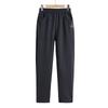 Pantalones de mamá de mediana edad y anciana de lana gruesa de primavera y otoño, pantalones cónicos de harén para mujer, pantalones casuales ajustados bordados para papá