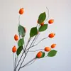 Simulação de Loquat Único para Sala de Estar Interna Mesa de Jantar Mesa de Centro Arranjo de Flores Artificiais Decoração Fotografia de Frutas Adereços Florais Atacado