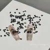 Paquete de Materiales de Cisne Blanco y Negro con Circonita, Pedrería Plana de Espalda Plana, Espiga de Trigo, Marquise, Lágrima, Pedrería para Uñas, Decoraciones Populares para Uñas