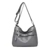 Bolsa Feminina de Couro Macio, Camada Dupla, Grande Capacidade, Bolsa de Ombro Transversal, Novo Modelo 2026, Bolsa Transversal Fashion para Mulheres de Meia-Idade e Idosas, Bolsa para Mãe
