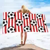 Serie de Fútbol Doble Cara de Terciopelo Secado Rápido Impreso Toalla de Playa para Adultos Natación Toalla de Baño Microfibra Toalla de Playa y Baño