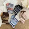 Calcetines de lana vintage Fair Isle para otoño e invierno, engrosados y cálidos, estilo japonés de cachemira, calcetines de moda para deportes al aire libre