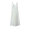[Oufan] Vestido Casual de Cor Sólida com Decote V Sem Mangas Estilo Fada Temperamental 2025 Primavera e Verão Longo Tank Top 2789