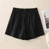 Novos Hot Pants de Perna Larga Linha A Emagrecedores Cintura Alta Elástico Versátil Estilo Coreano Casual Soltos Pronta Entrega Tendência do Ins