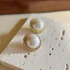 Pendientes Grandes de Perla Trenzada de Encaje Retro de Gama Alta para el Trayecto Diario, Pendientes Sencillos para Citas y Fiestas, Pendientes para Mujer